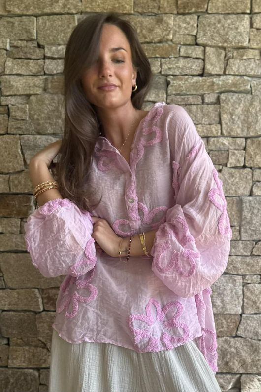 Sabo Boucle Flower Blouse Candy